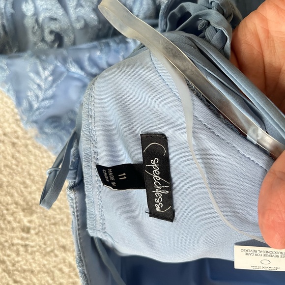 Speechless Blue party Lace Fairycore Mini Dress pastel size 11 - Picture 2 of 10